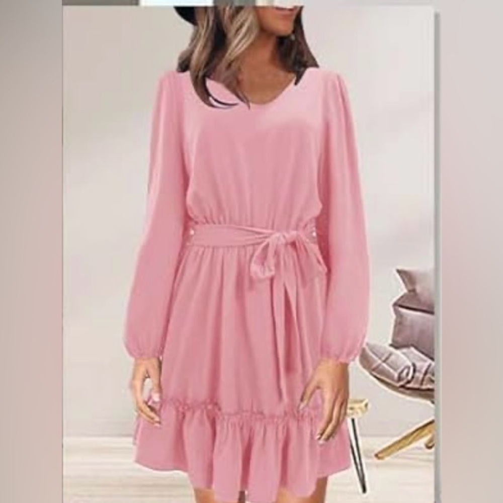 Alaster Women's Summer T Shirt Dresses Short Roll Sleeve Flowy Swing Dress